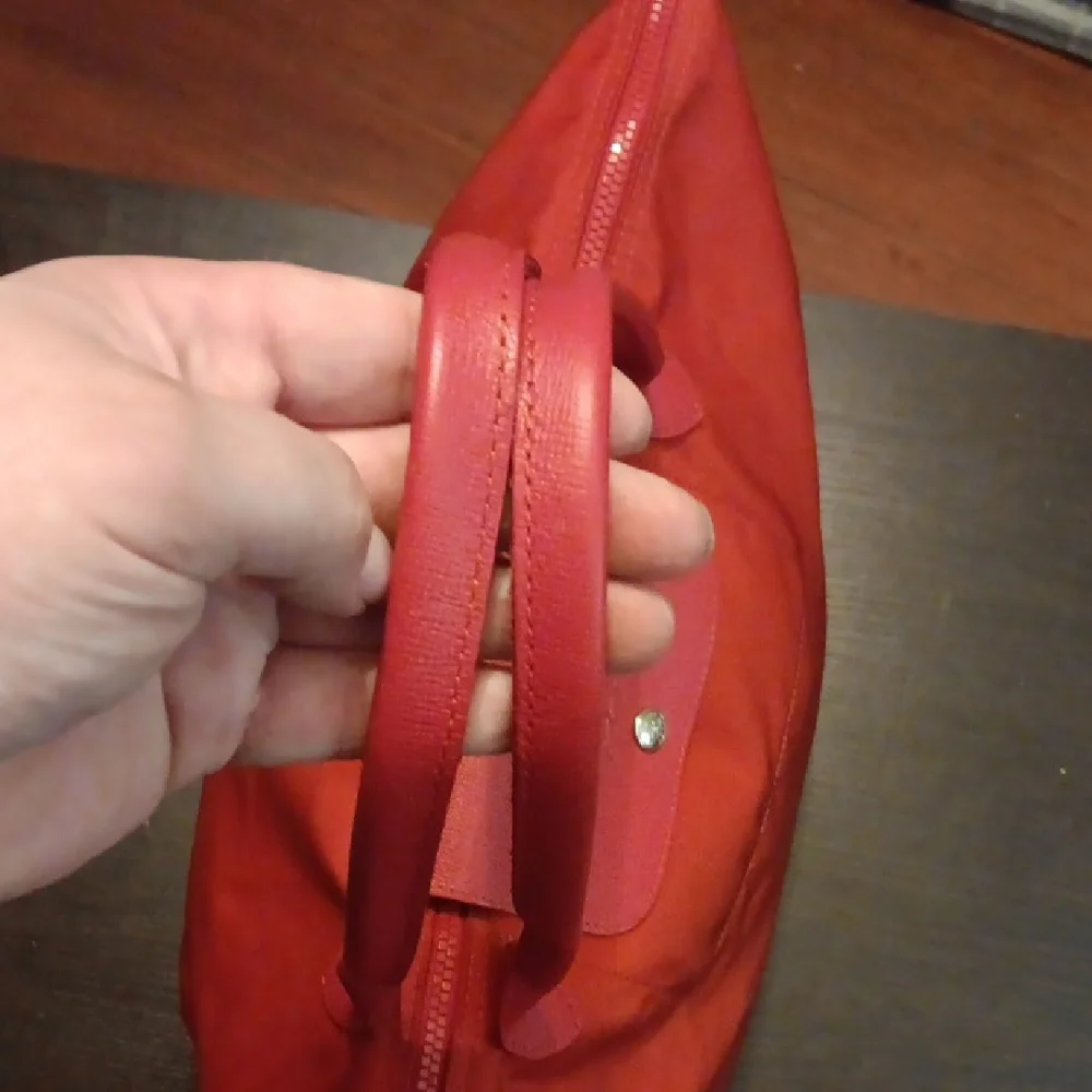 Longchamp Le Pliage Red Tote Bag EUC - Picture 8 of 14